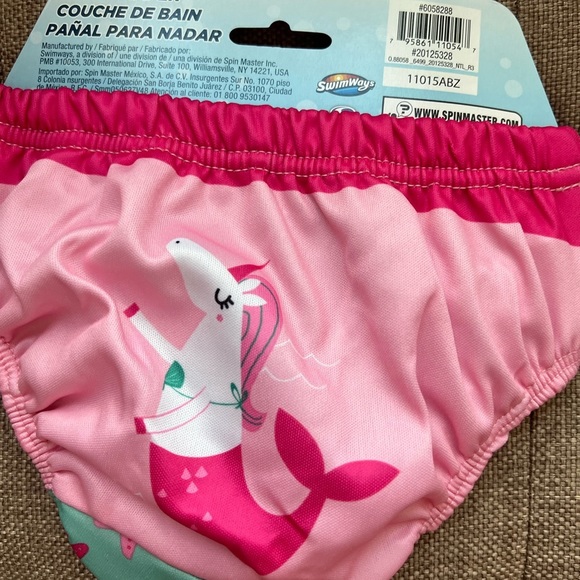 SwimWays Swim Diaper - Pink Mermicorn Medium - Picture 7 of 10